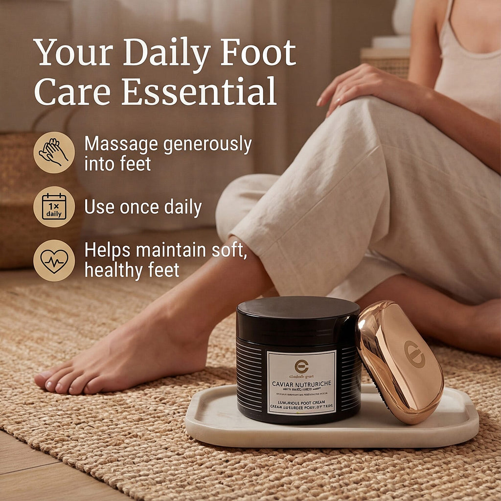 Elizabeth Grant Caviar Holiday Foot Cream - 400ML with Foot Scrubber