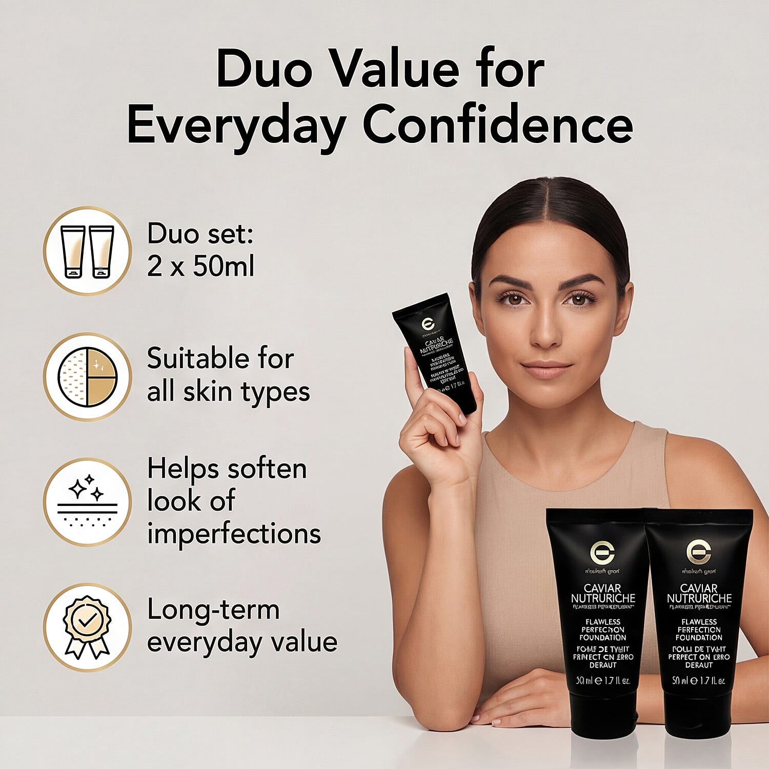 Elizabeth Grant Caviar Flawless Perfection Foundation Duo