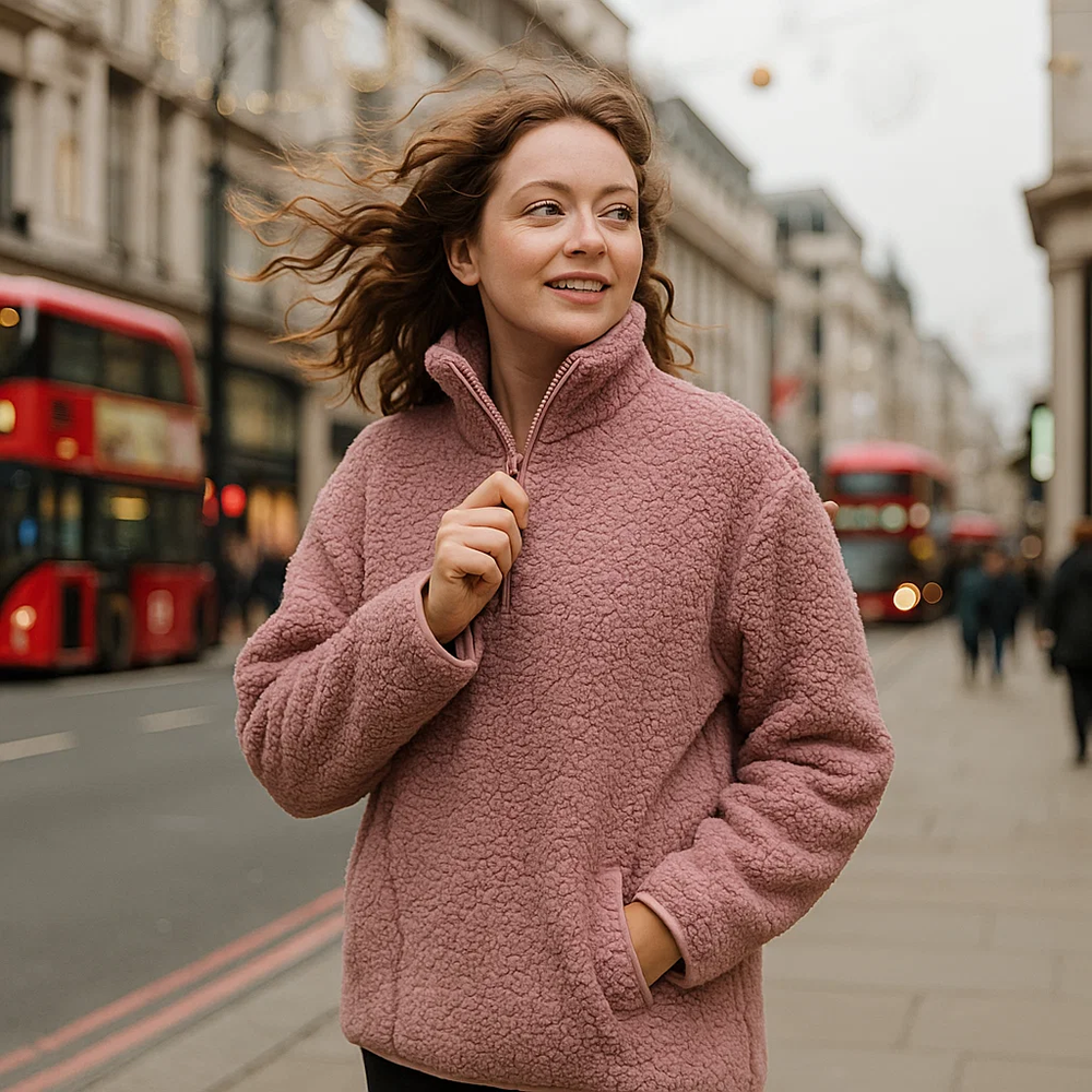 Closeout Deal - Light & Shade Super Soft Fleece Jumper (Size - L/XL) - Pink_8265934_1