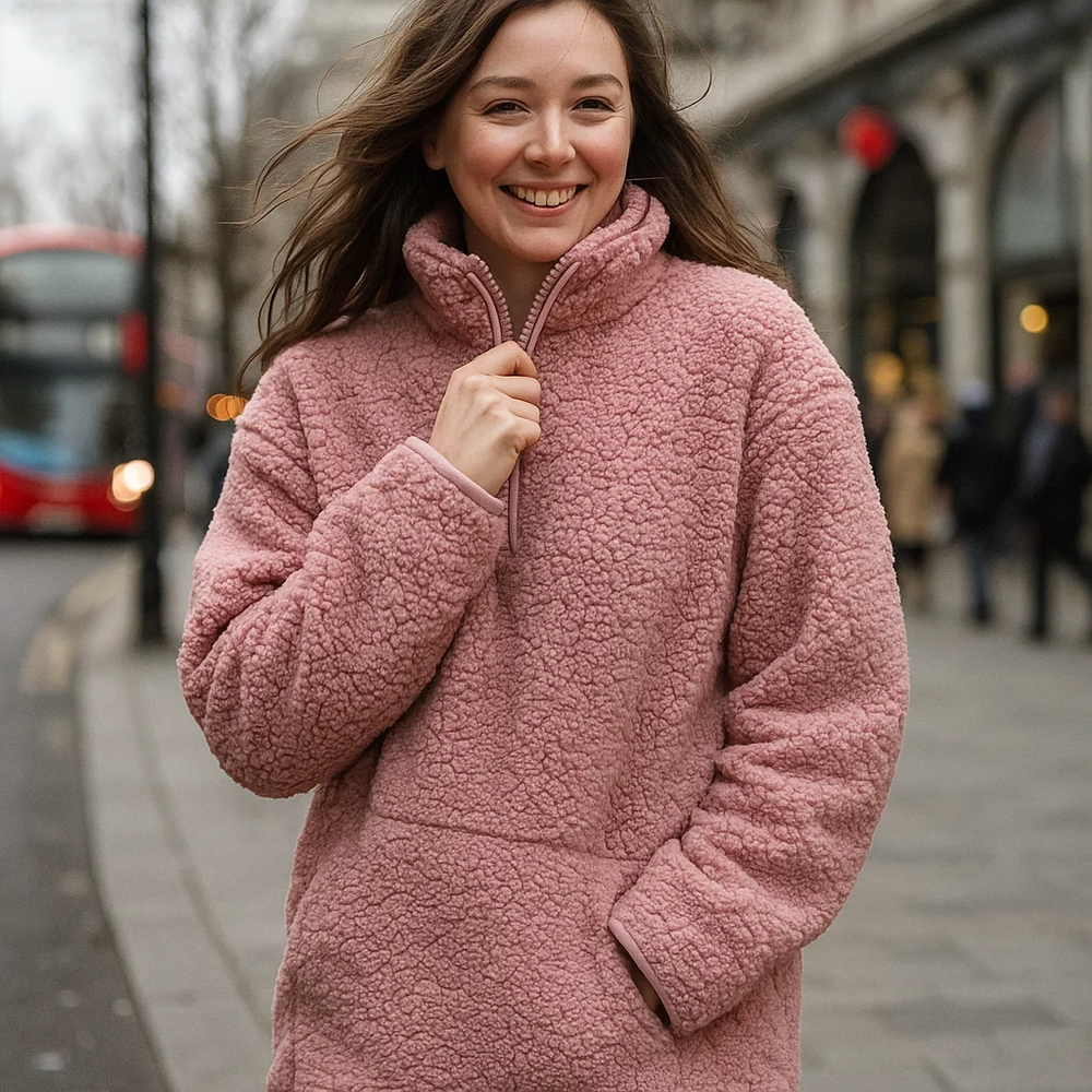 Closeout Deal - Light & Shade Super Soft Fleece Jumper (Size - L/XL) - Pink_8265934_2
