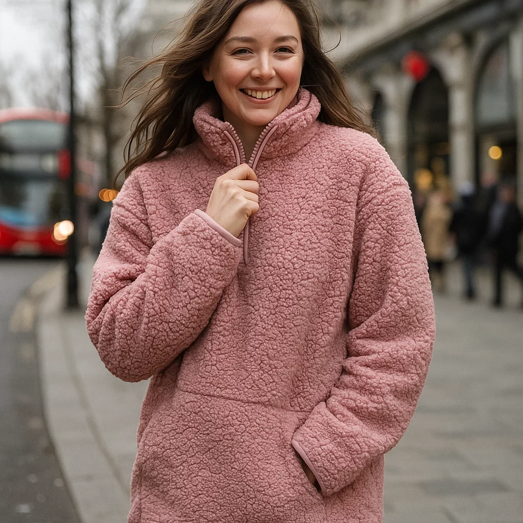Closeout Deal - Light & Shade Super Soft Fleece Jumper (Size - L/XL) - Pink_8265934_2