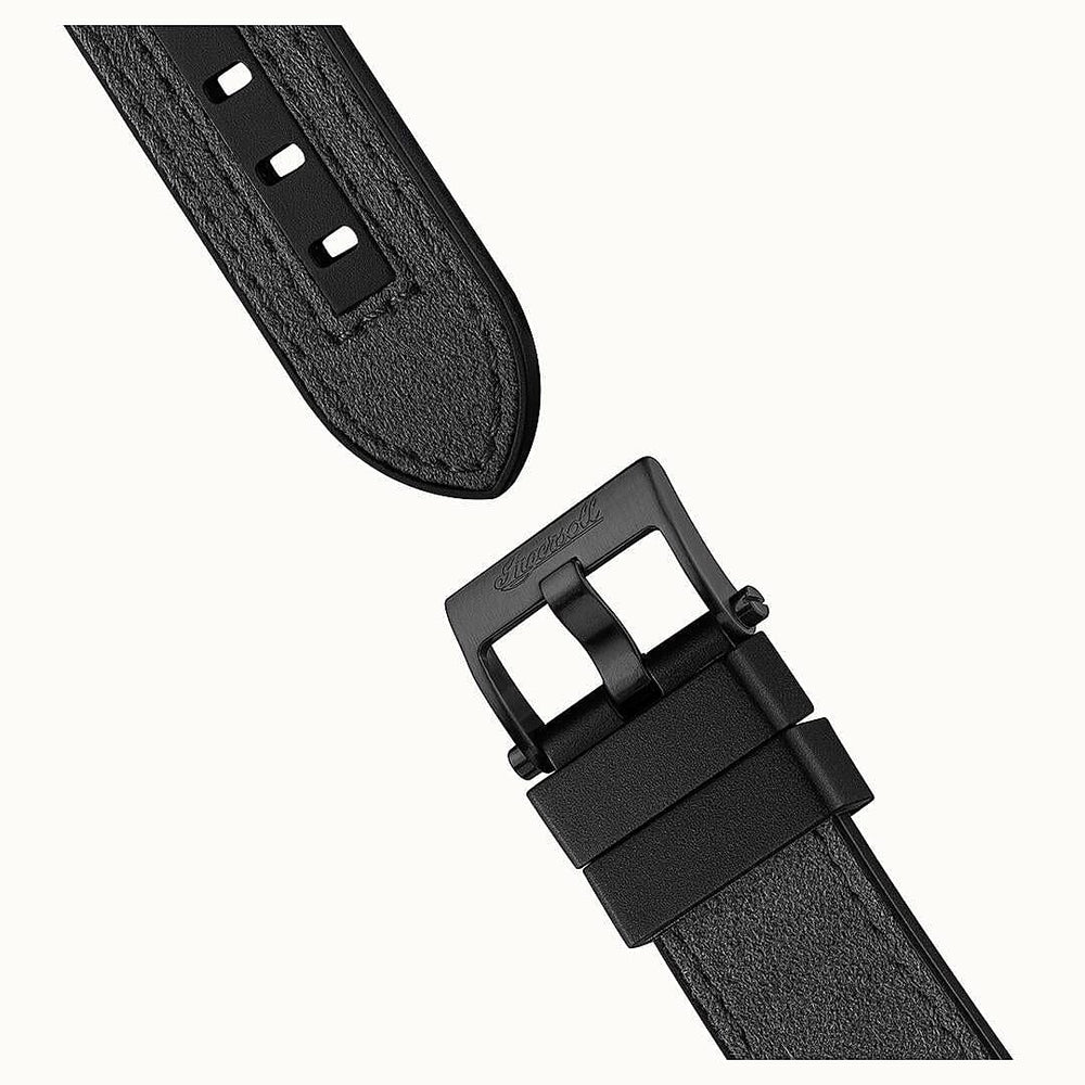 Ingersoll 1892 Springfield Skeleton Dial 5ATM 48mm Black Stainless Steel Case Mens Watch with Black Silicone Strap