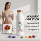 Bliss - Beyond Seven Chakra Copper Bottle Set - 32 Oz. White - Multi-Colour