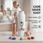 Bliss - Beyond Seven Chakra Copper Bottle Set - 32 Oz. White - Multi-Colour