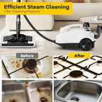 Bliss - Beyond Professional Multi-Purpose Steam Cleaner - 2000W High Pressure 5-Bar Steamer with 1.5L Stainless Steel Tank - Black - White