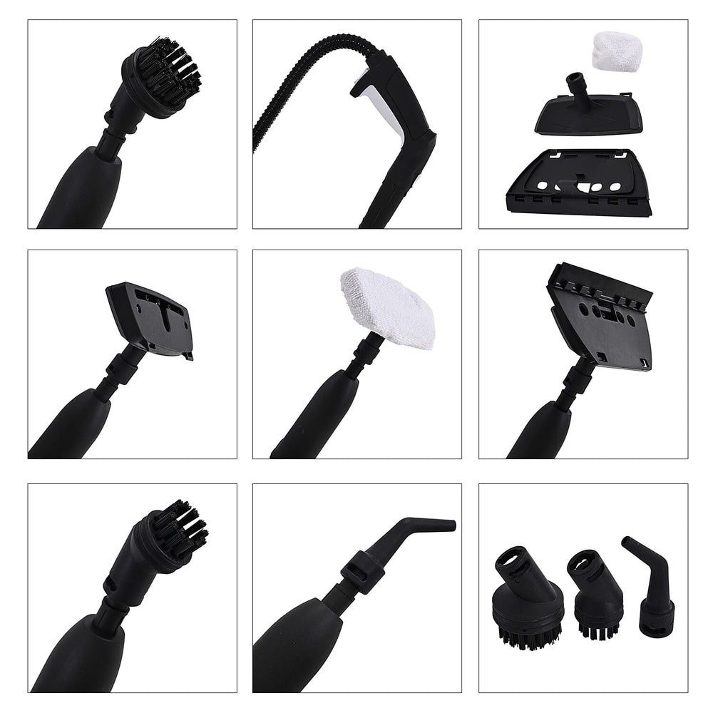 Bliss - Beyond Professional Multi-Purpose Steam Cleaner - 2000W High Pressure 5-Bar Steamer with 1.5L Stainless Steel Tank - Black - White
