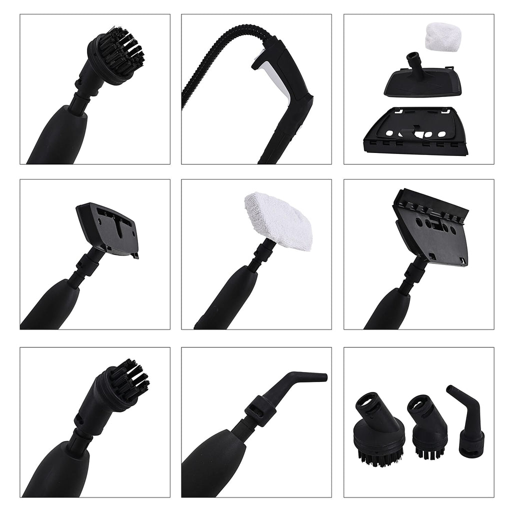 Bliss - Beyond Professional Multi-Purpose Steam Cleaner - 2000W High Pressure 5-Bar Steamer with 1.5L Stainless Steel Tank - Black - White