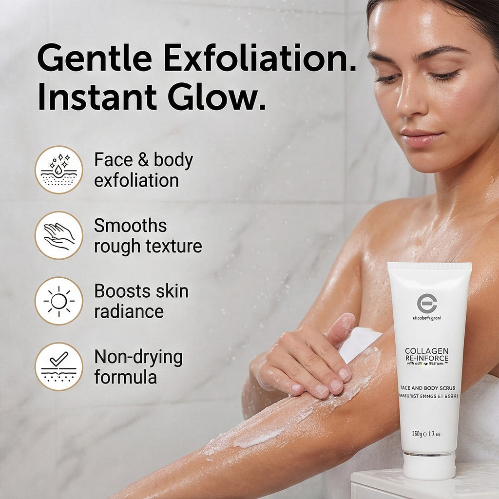 Elizabeth Grant Collagen Body Scrub (260g) - Glow Serum (200 ml)