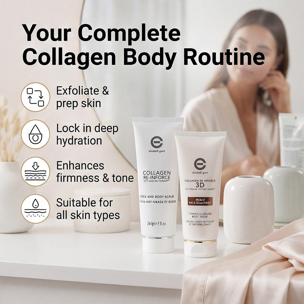 Elizabeth Grant Collagen Body Scrub (260g) - Glow Serum (200 ml)