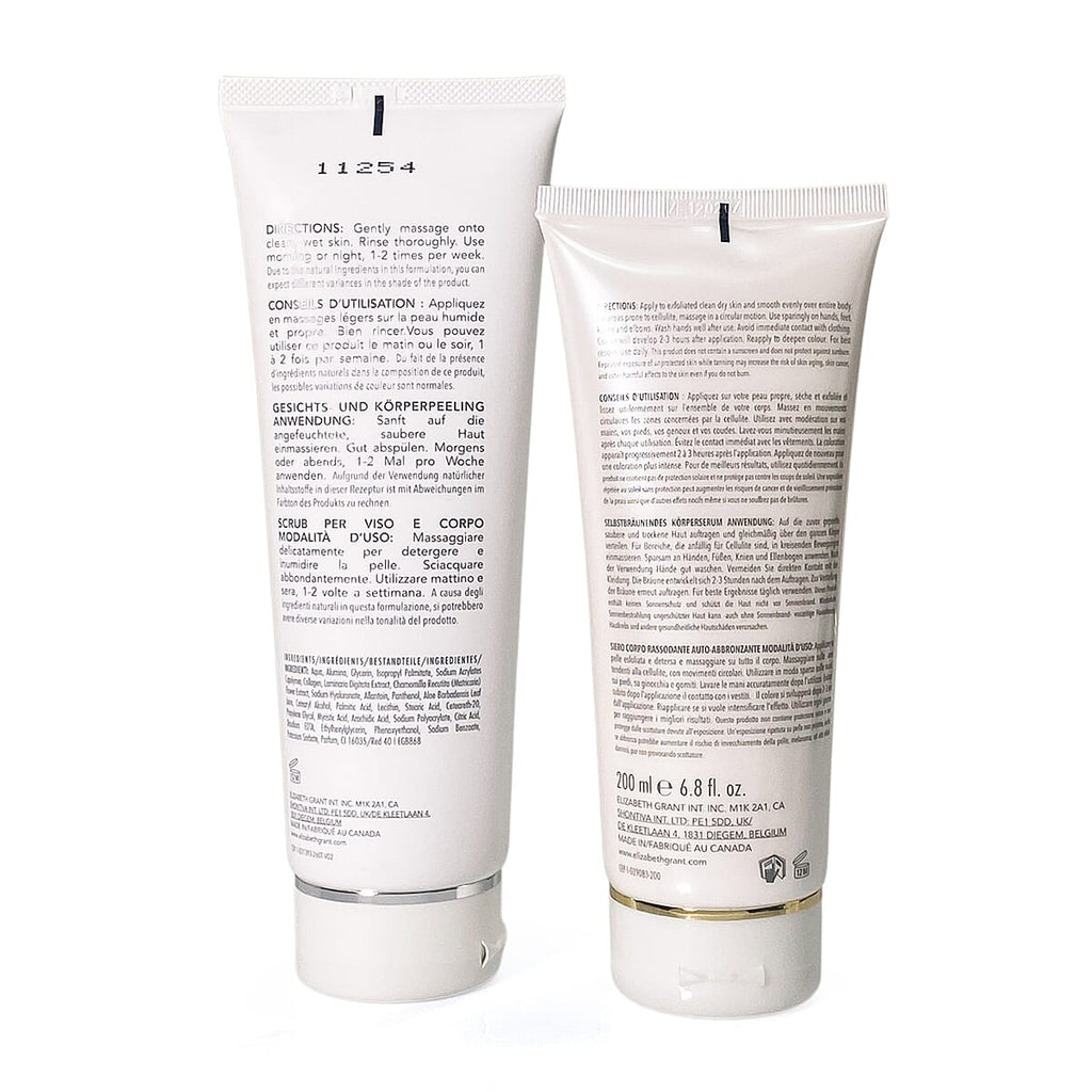 Elizabeth Grant Collagen Body Scrub (260g) - Glow Serum (200 ml)