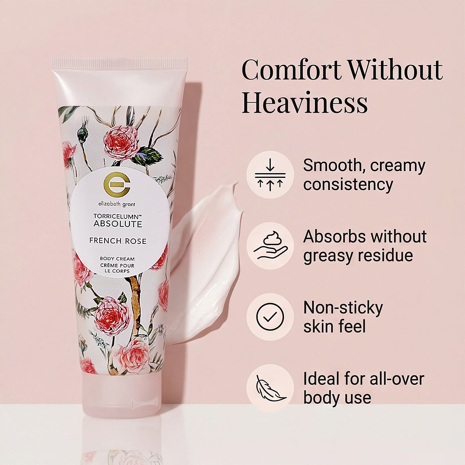 Elizabeth Grant Torricelumn Absolute French Rose Body Cream - Buy 1 Get 2 Free