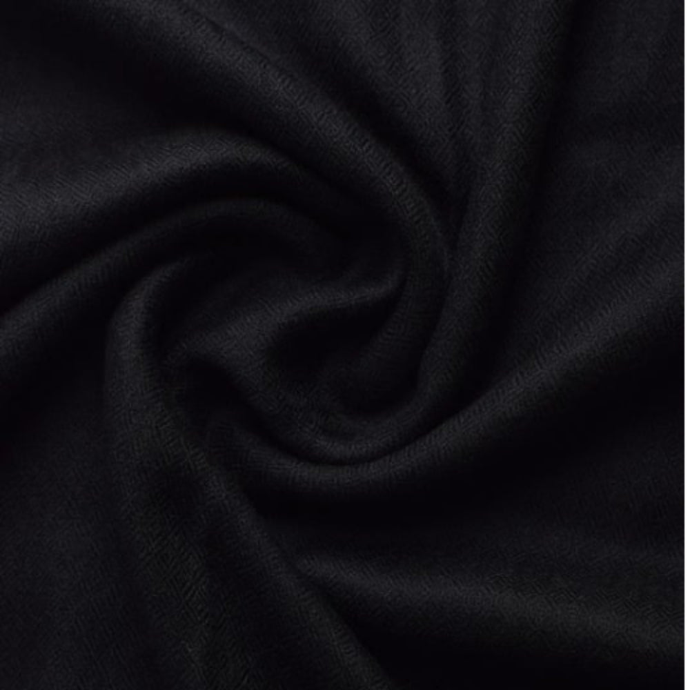 VALLISERIE Cashmere Wool Knitted Scarf (Size - One Size) - Black_8285142_1