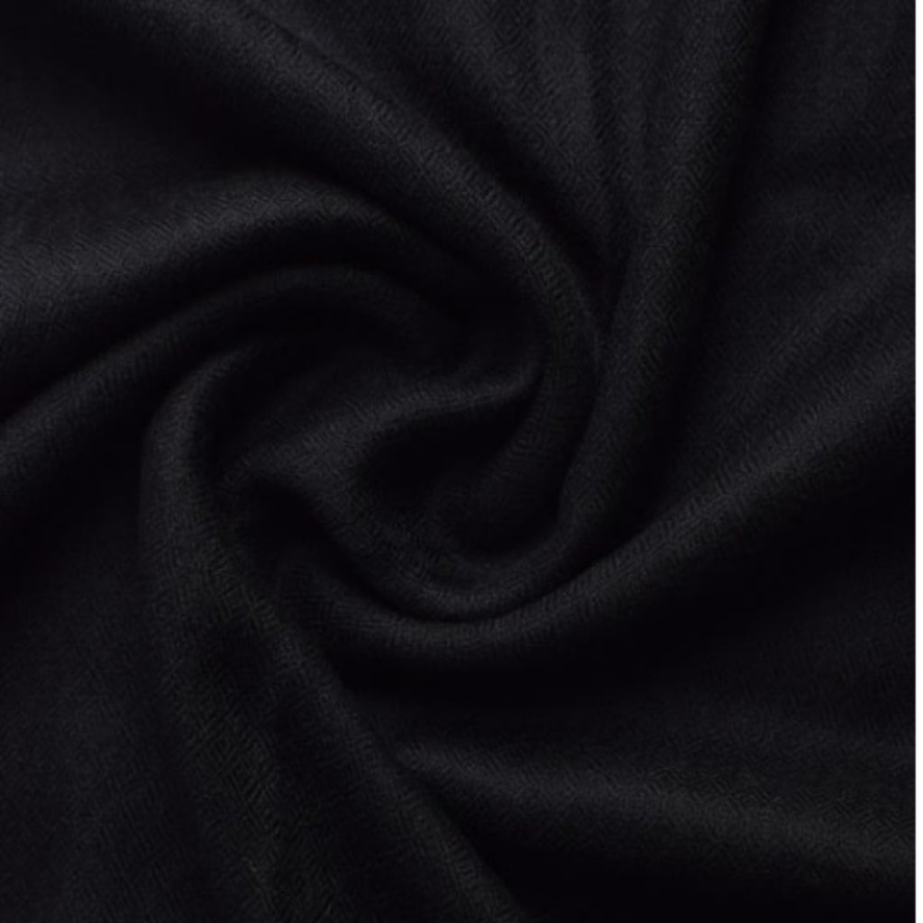 VALLISERIE Cashmere Wool Knitted Scarf (Size - One Size) - Black_8285142_4