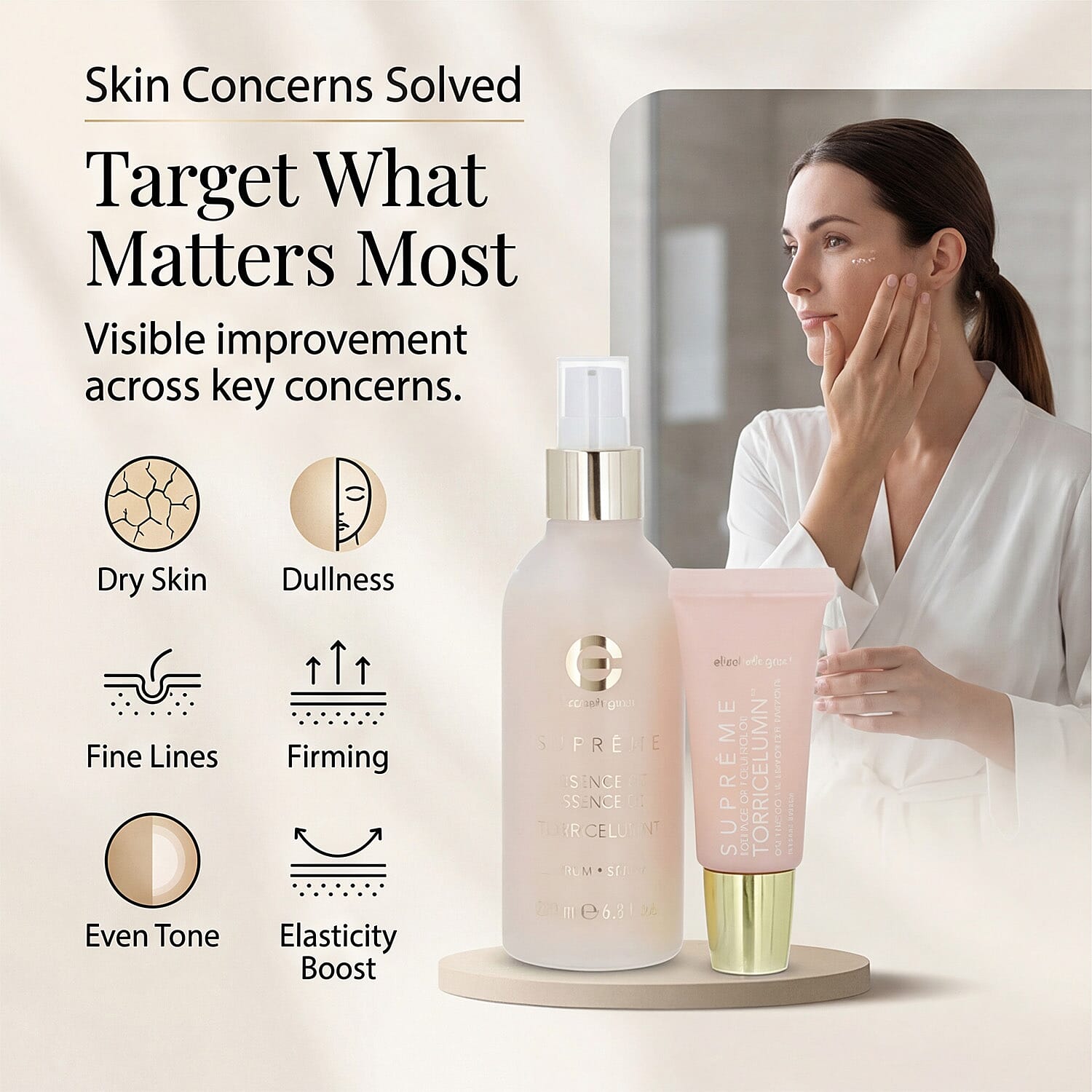 Elizabeth Grant Supreme Essence of Torricelumn (200ml) with On The Go Roller (30ml)