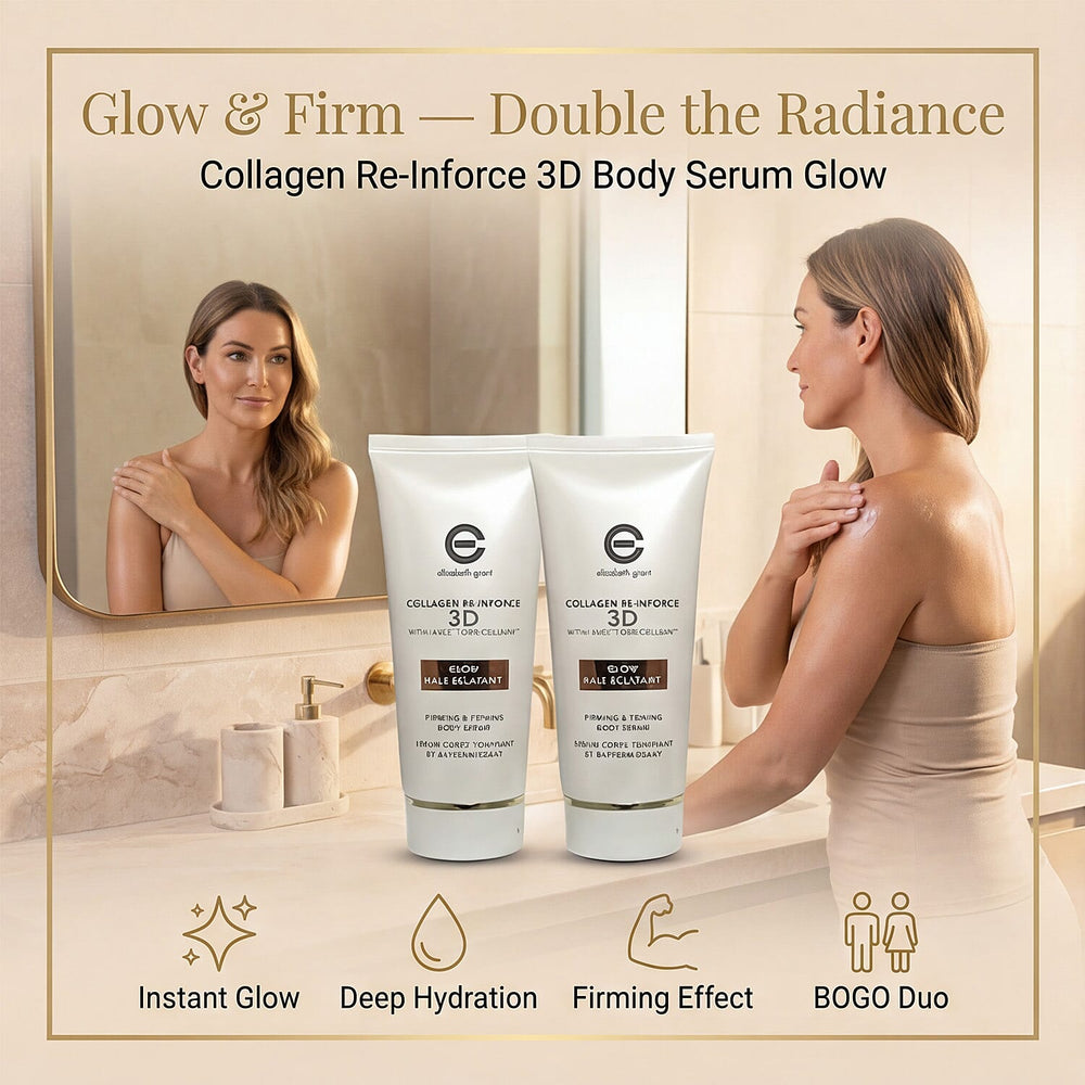 THE GALA LAUNCH- ELIZABETH GRANT Collagen Re-Inforce Firming - Toning Body Serum Glow Duo 2x 200ml