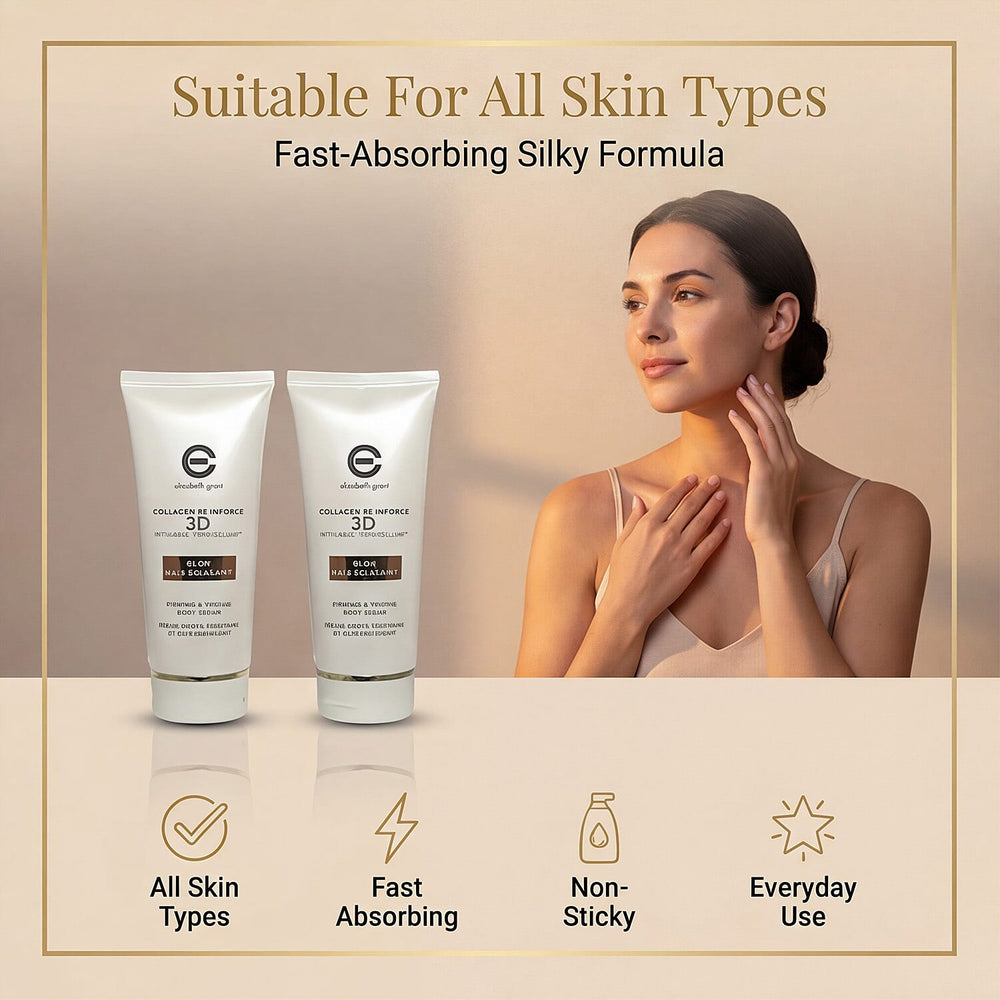 THE GALA LAUNCH- ELIZABETH GRANT Collagen Re-Inforce Firming - Toning Body Serum Glow Duo 2x 200ml