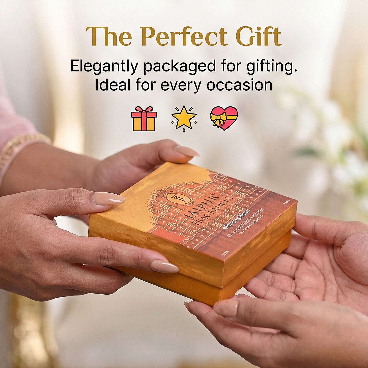 Jaipur Fragrance - Set of 2 - Royal Oudh Ritual Attar Set - Adonis Rose - Frankincense Attar with Oudh Musk in Jojoba Oil