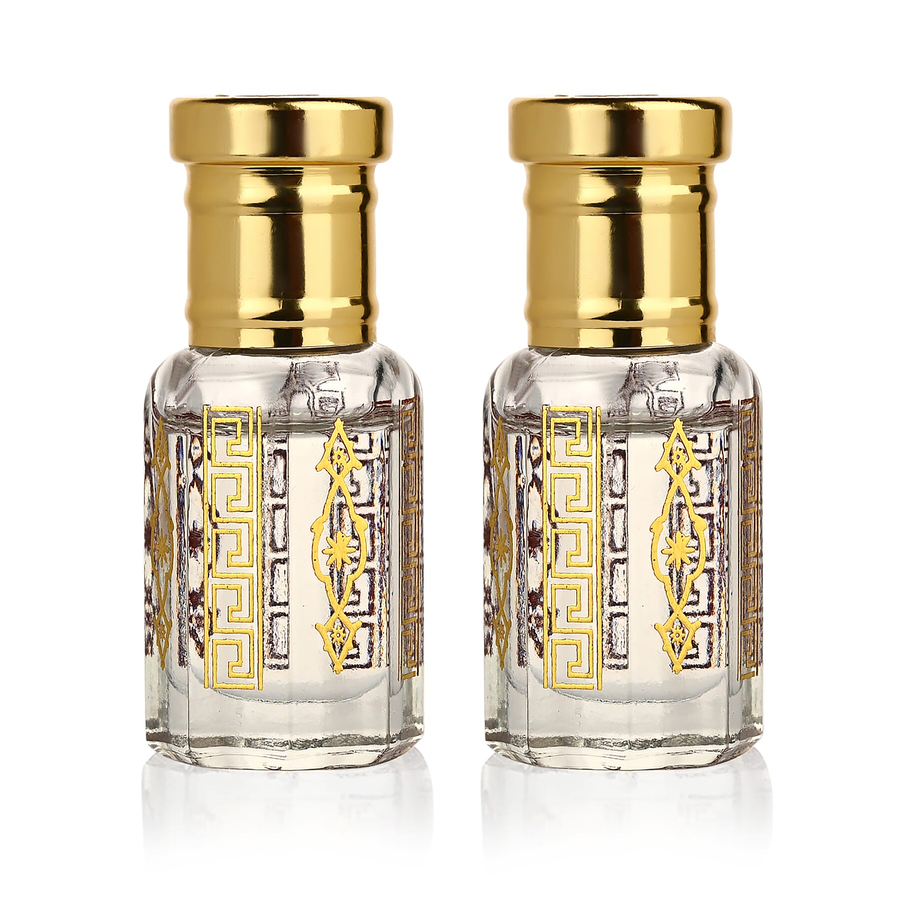 Jaipur Fragrance - Set of 2 - Royal Oudh Ritual Attar Set - Adonis Rose - Frankincense Attar with Oudh Musk in Jojoba Oil