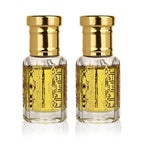 Jaipur Fragrance - Set of 2 - Morning Muse Attar Set - Parfum de Matin Blackcurrant Rose - Jasmine with Winsome Sweet Floral Gourmand