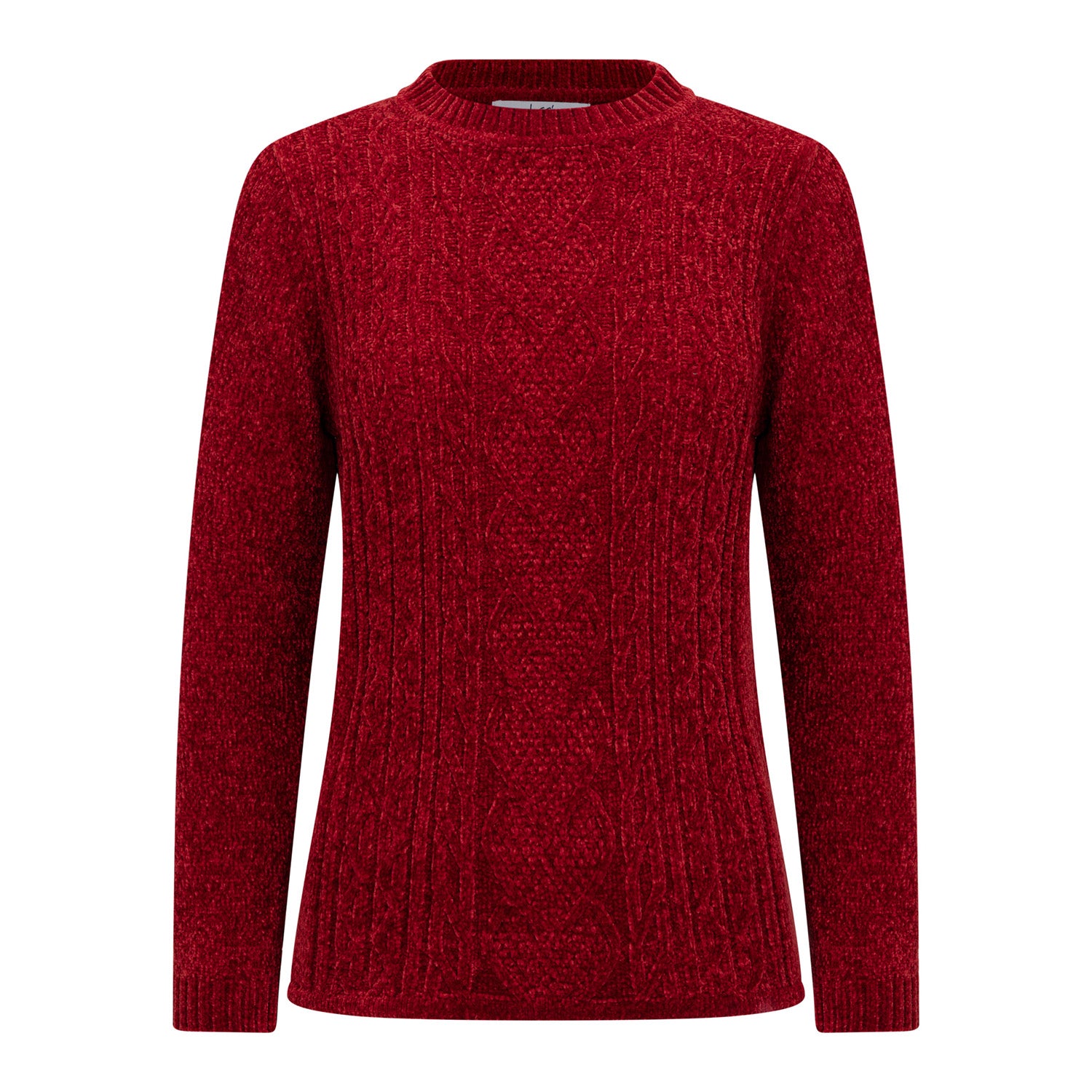 Classic Chenille Wide Cable Front Jumper (Size XL) - Rust_8302343