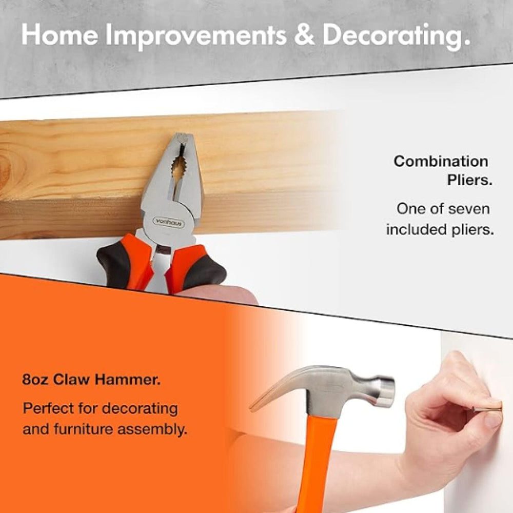 Rolson 124 Piece Home Essential Tool Kit