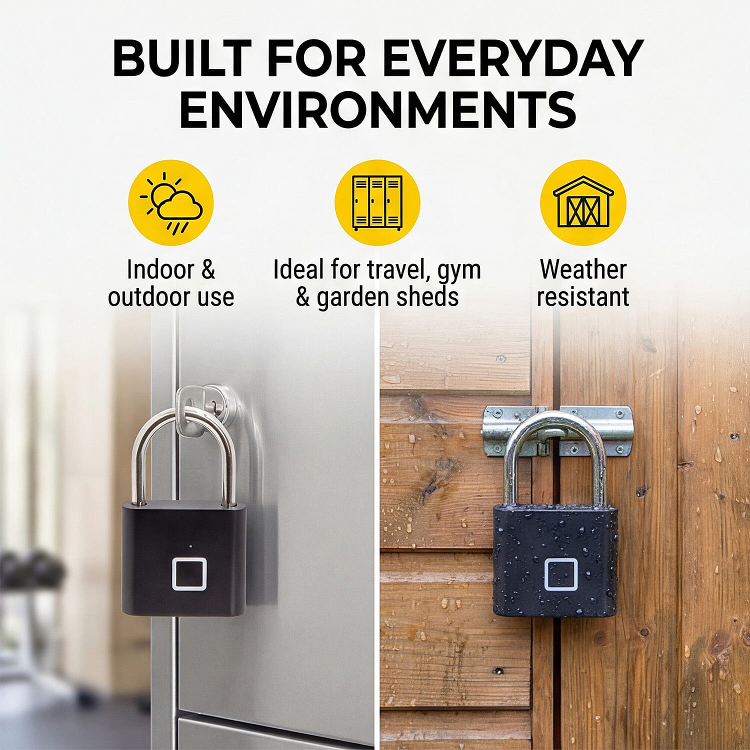 Rolson - Fingerprint Padlock ( Upto 20 Fingerprint Registration Capacity )