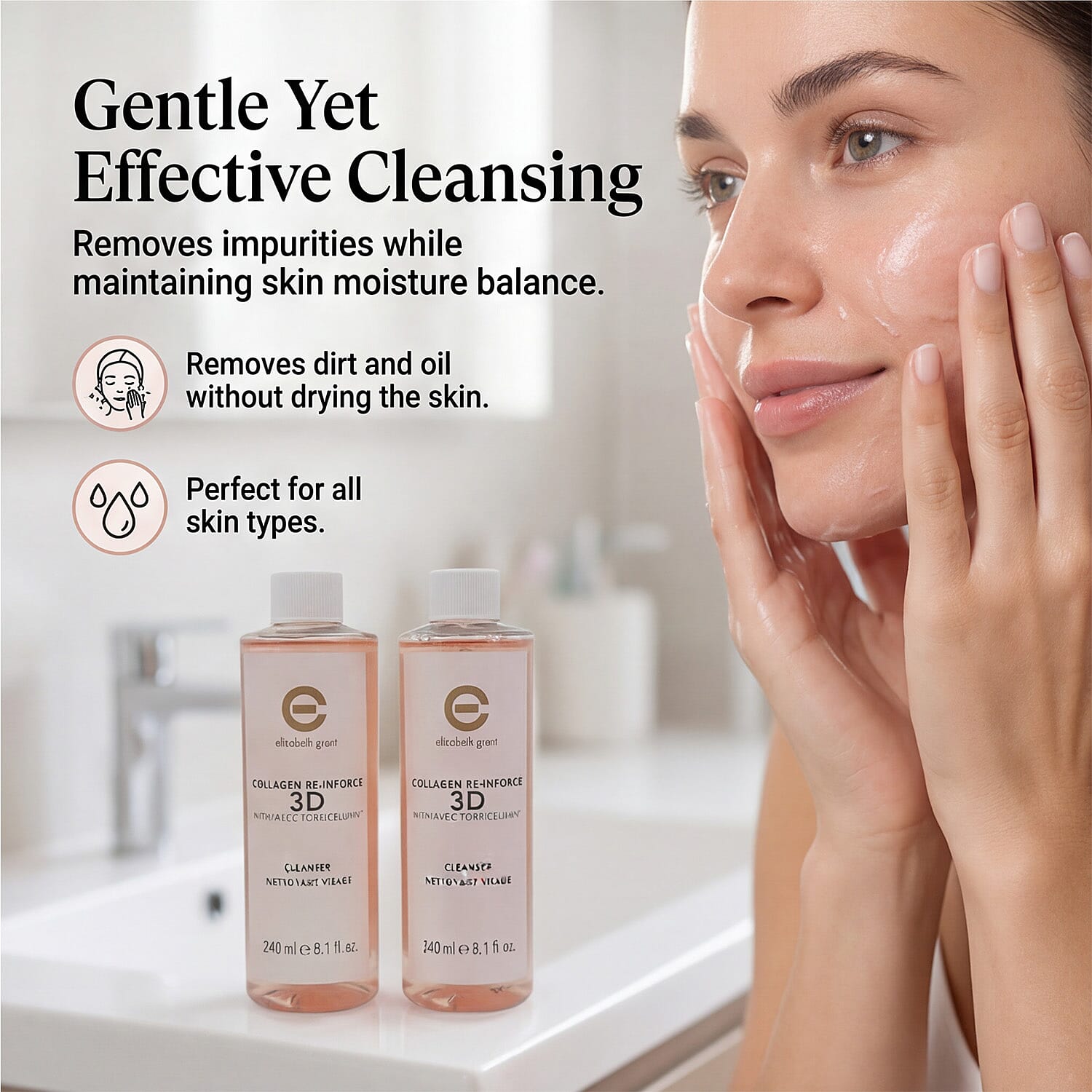 Elizabeth Grant Collagen Re-Inforce 3D Firming Cleanser Duo - 2 x 240ml