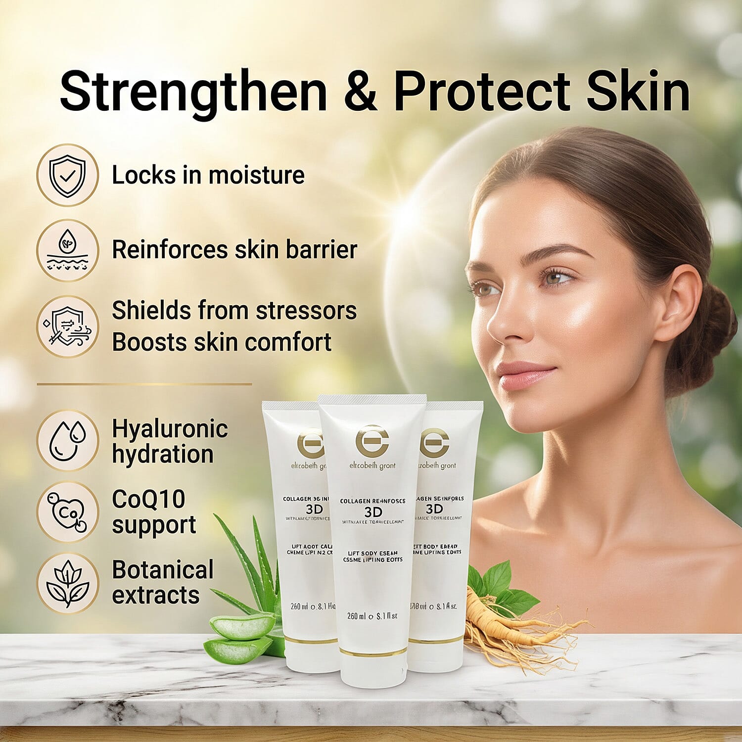 Collagen Re-Inforce 3D Lift Body Cream - 3 x 240ml