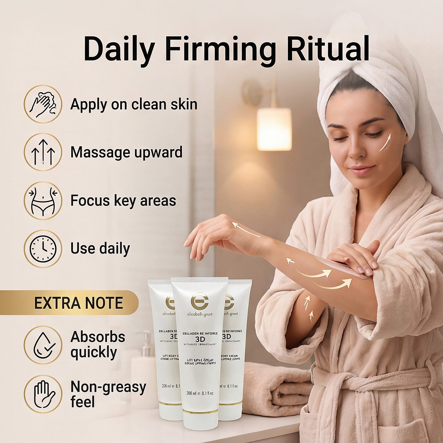 Collagen Re-Inforce 3D Lift Body Cream - 3 x 240ml