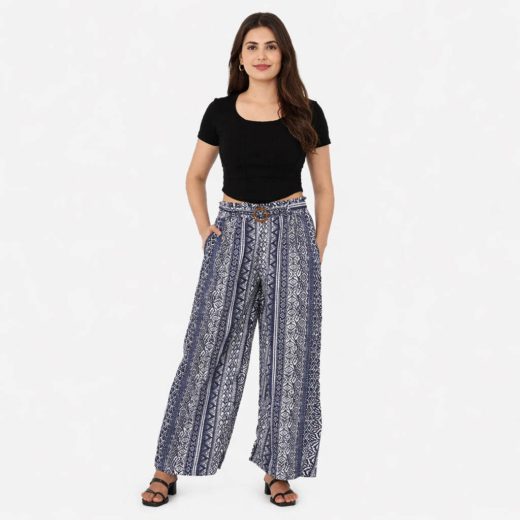 & Maisi Printed Jean and Pant/Trouser (Size - L/XL) - Blue_8308701