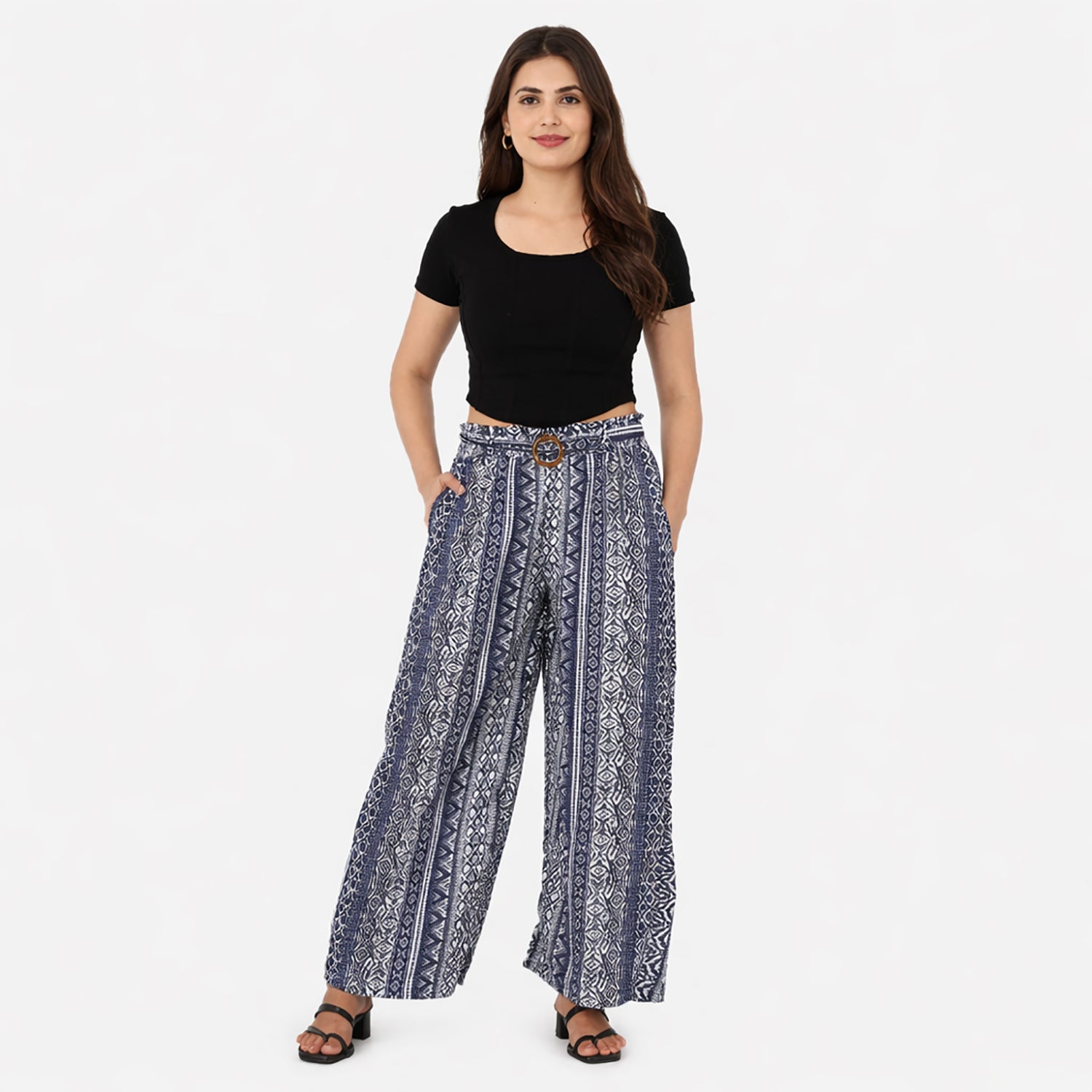 & Maisi Printed Jean and Pant/Trouser (Size - L/XL) - Blue_8308701