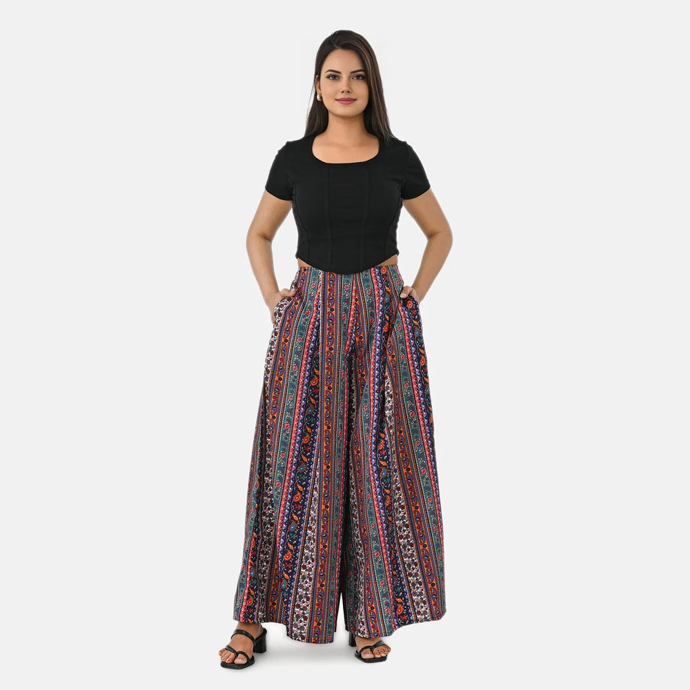 & Maisi Printed Jean and Pant/Trouser (Size - Large) - Multi Color_8308850