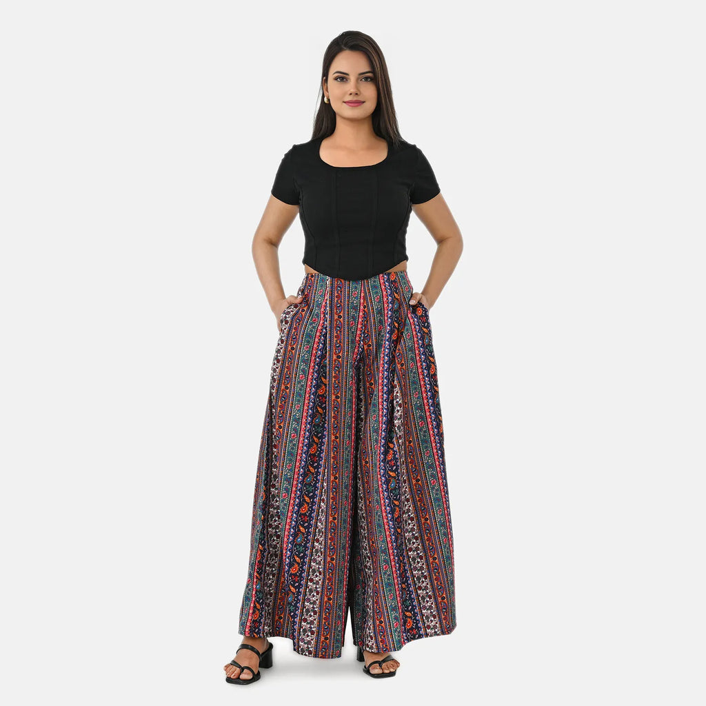 & Maisi Printed Jean and Pant/Trouser (Size - Large) - Multi Color_8308850