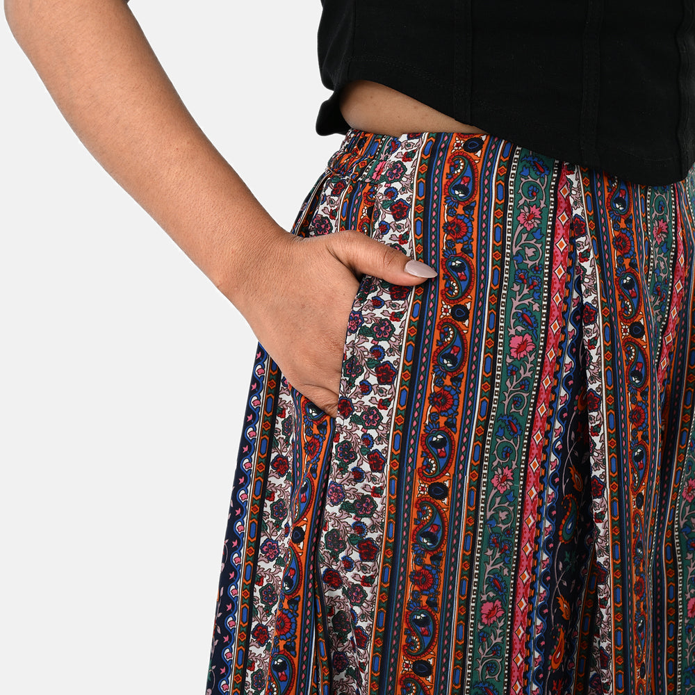 & Maisi Printed Jean and Pant/Trouser (Size - Large) - Multi Color_8308850_5