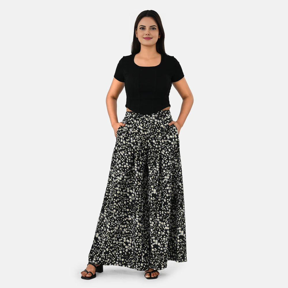 & Maisi Printed Jean and Pant/Trouser (Size - Large) - Black & White_8308895