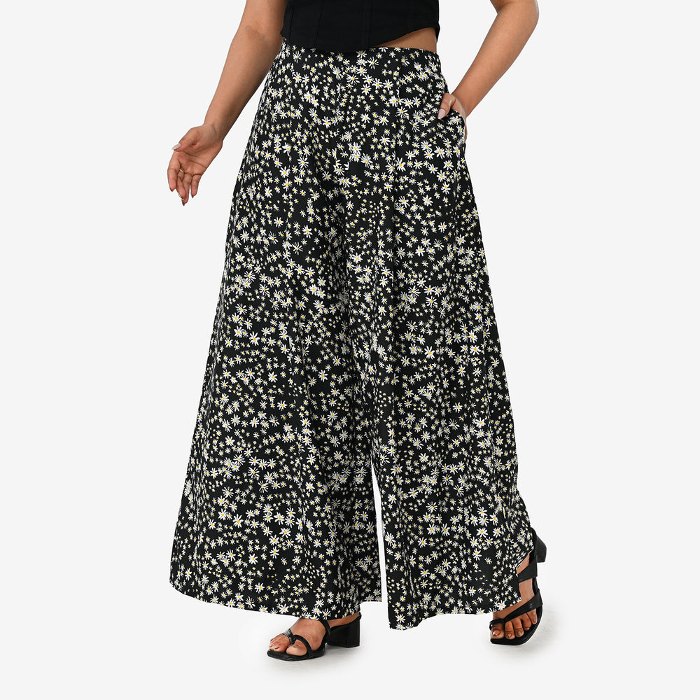 & Maisi Printed Jean and Pant/Trouser (Size - Large) - Black & White_8308895_3