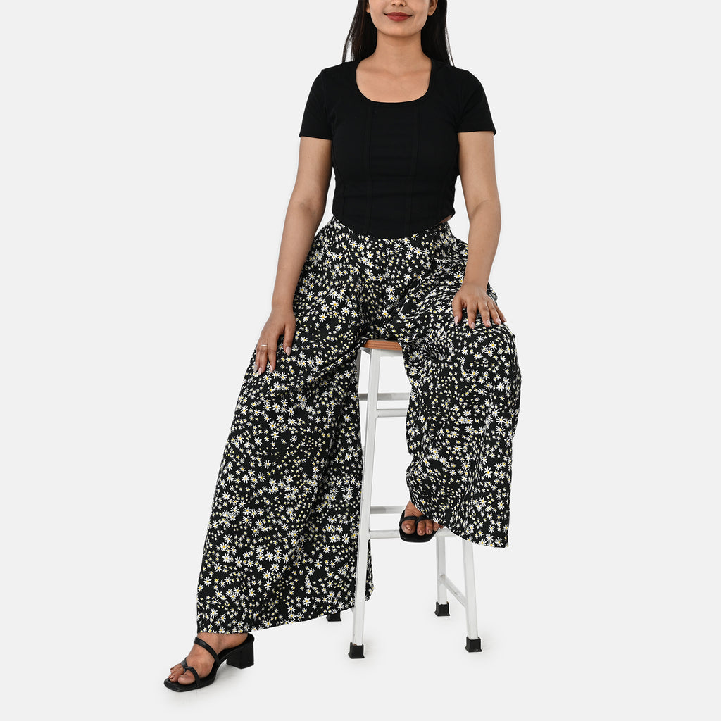 & Maisi Printed Jean and Pant/Trouser (Size - Large) - Black & White_8308895_4