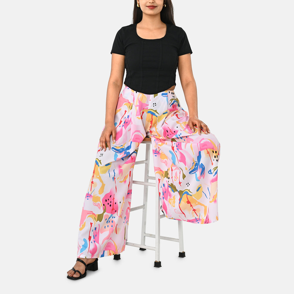 & Maisi Printed Jean and Pant/Trouser (Size - Large) - Cream_8308972_4