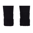 Closeout Deal Thermal Super Soft Feel Faux Fur Lined Cuffed Legging (Size M-L) - Black