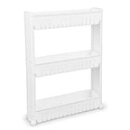 Kitchen - 3 Tier Slider Trolley Rack - White