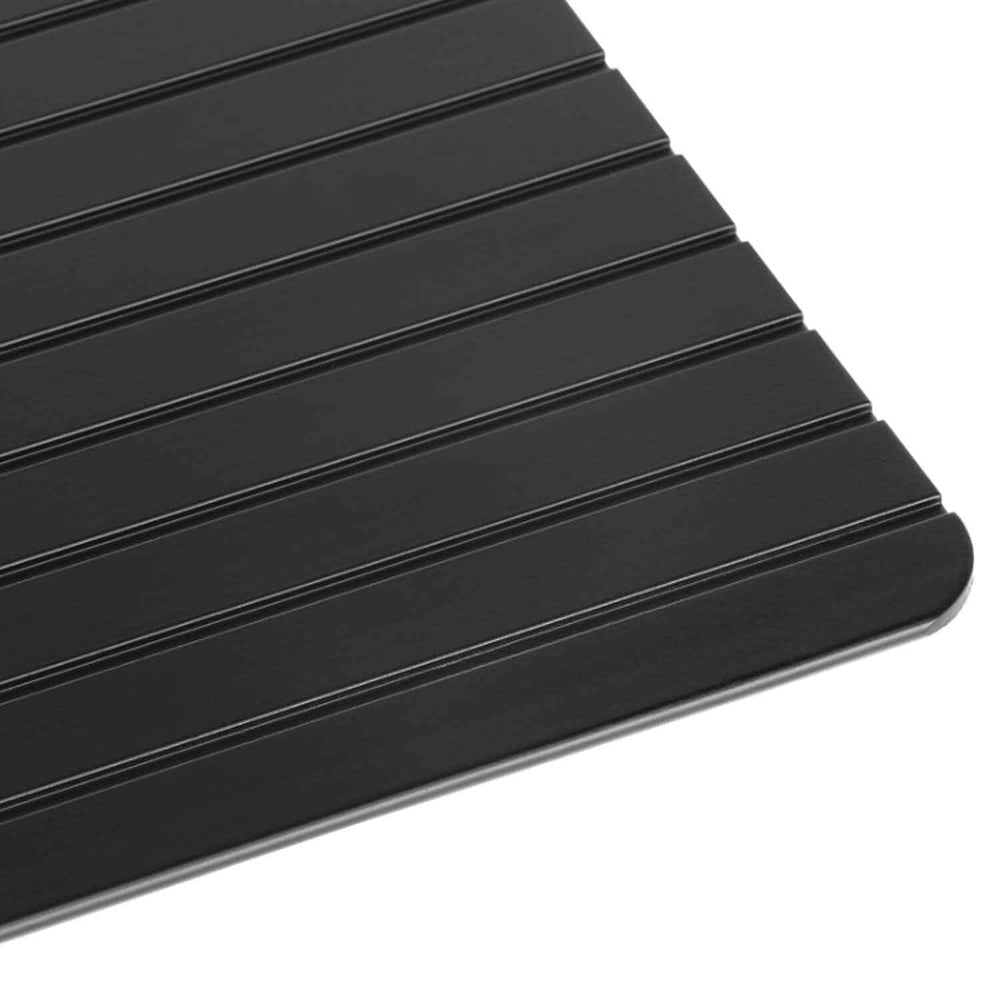 Defrost Thaw Tray with 4 Silicone Edges - Grey