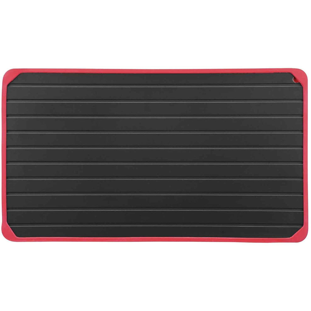 Defrost Thaw Tray with 4 Silicone Edges - Grey