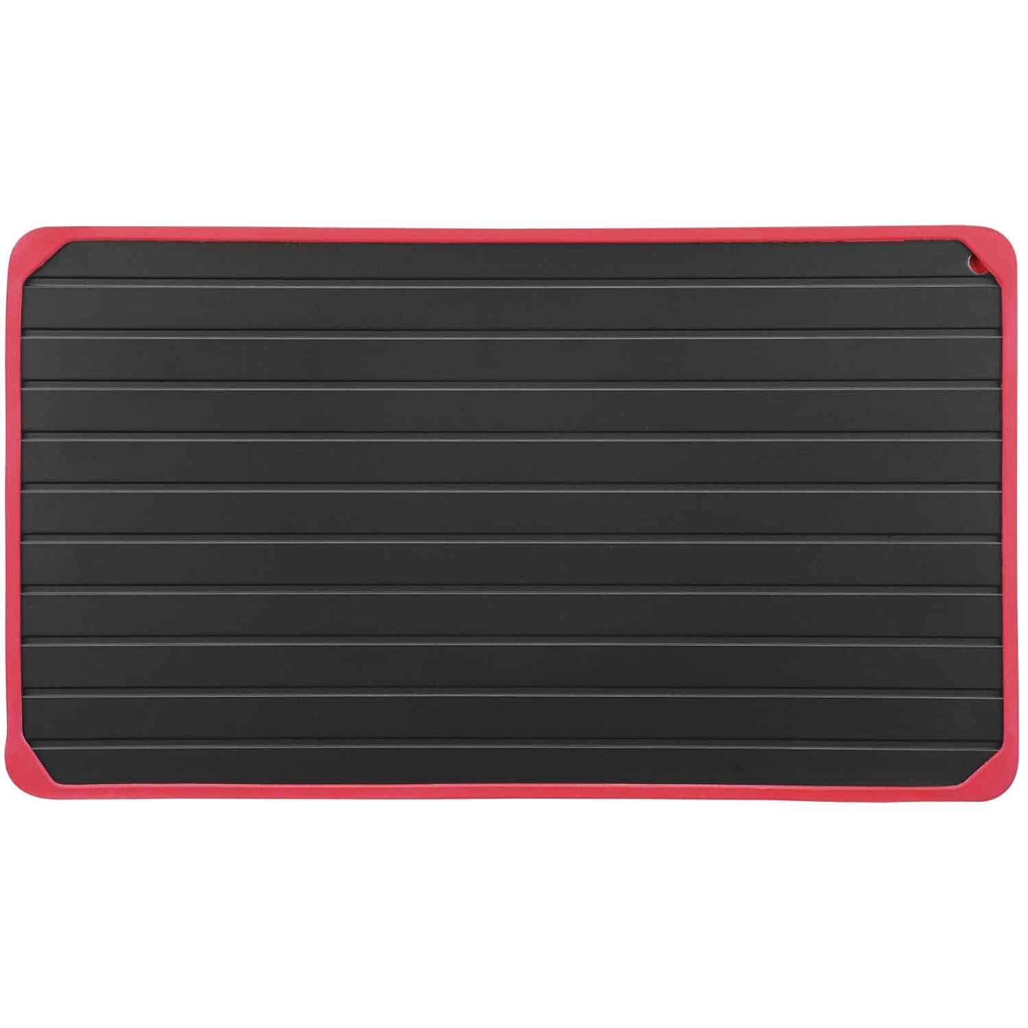 Defrost Thaw Tray with 4 Silicone Edges - Grey