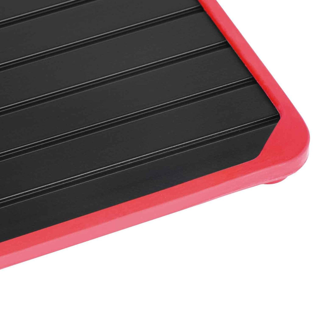 Defrost Thaw Tray with 4 Silicone Edges - Grey