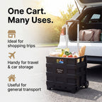 Light Weight Rustproof Foldable Shopping Cart with Wheels - Can Hold upto 25 Kgs
