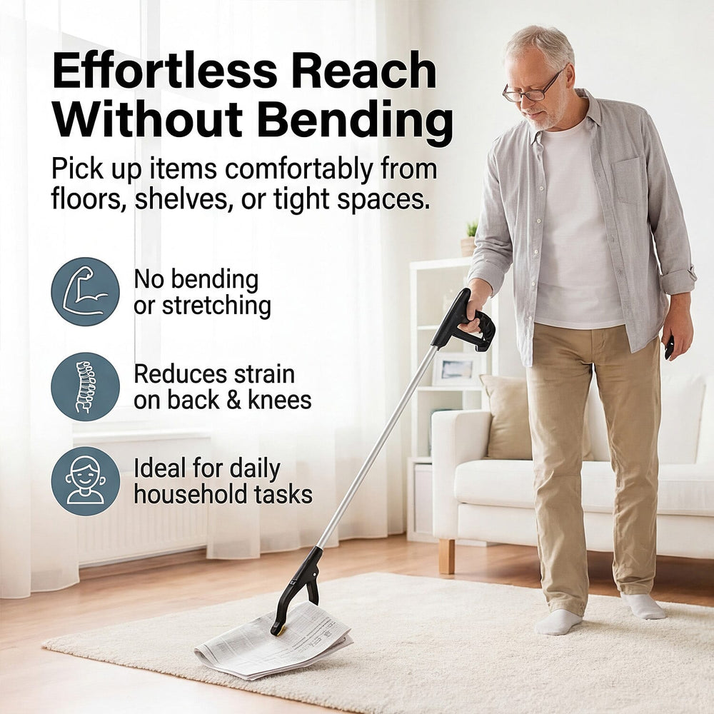 Folding Pick Up Reach Tool - Grey