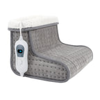 Super Luxurious Sherpa Electric Foot Warmer with 3 Temprature Modes - Grey