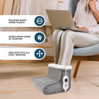 Super Luxurious Sherpa Electric Foot Warmer with 3 Temprature Modes - Grey
