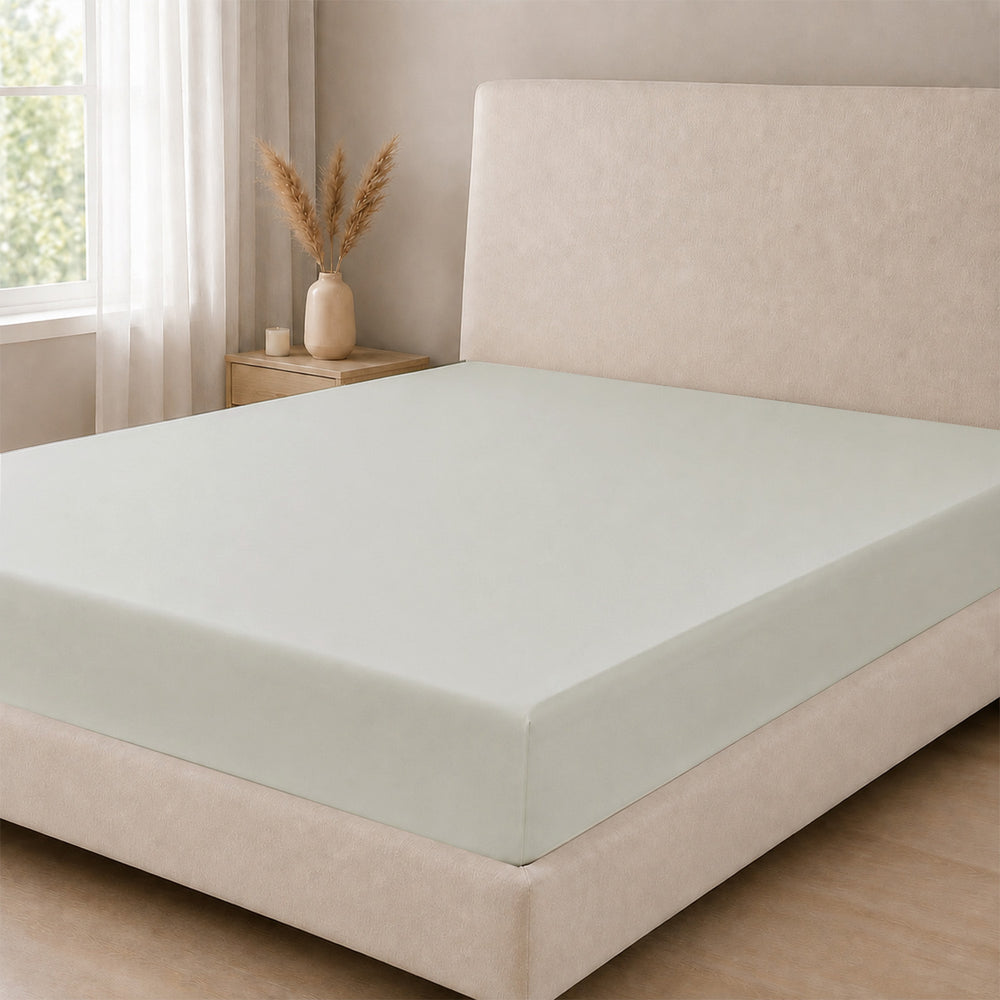 Livemore Set of 4: Reversible Printed Bedding Sheet Set - inc. Deep Fitted Sheet, Duvet Cover & 2 x Pillowcases (Double, 200 x 200 cm) - Green_8314274_5