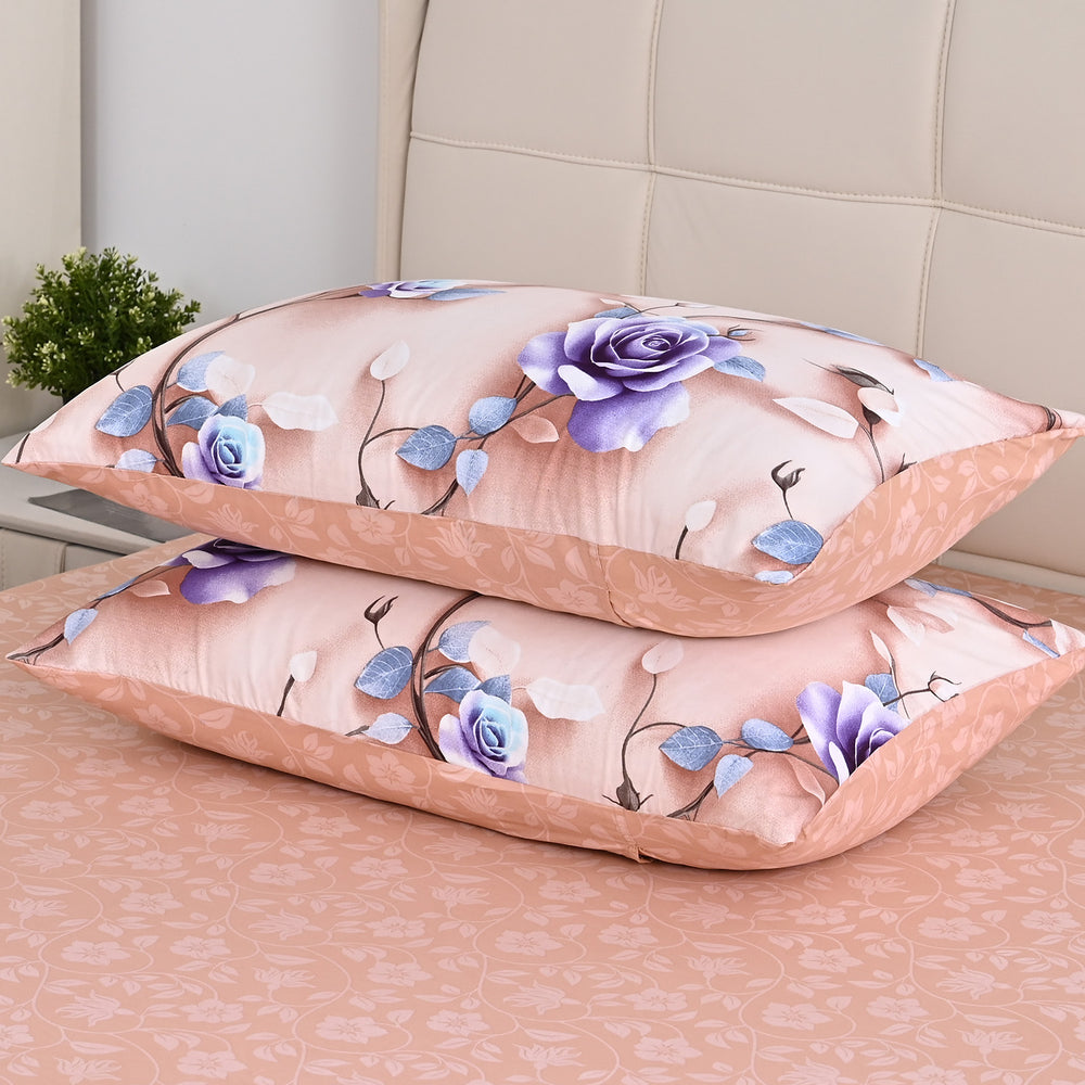 Livemore Set of 4: Reversible Printed Bedding Sheet Set - inc. Deep Fitted Sheet, Duvet Cover & 2 x Pillowcases (Double, 200 x 200 cm) - Brown_8314299_4